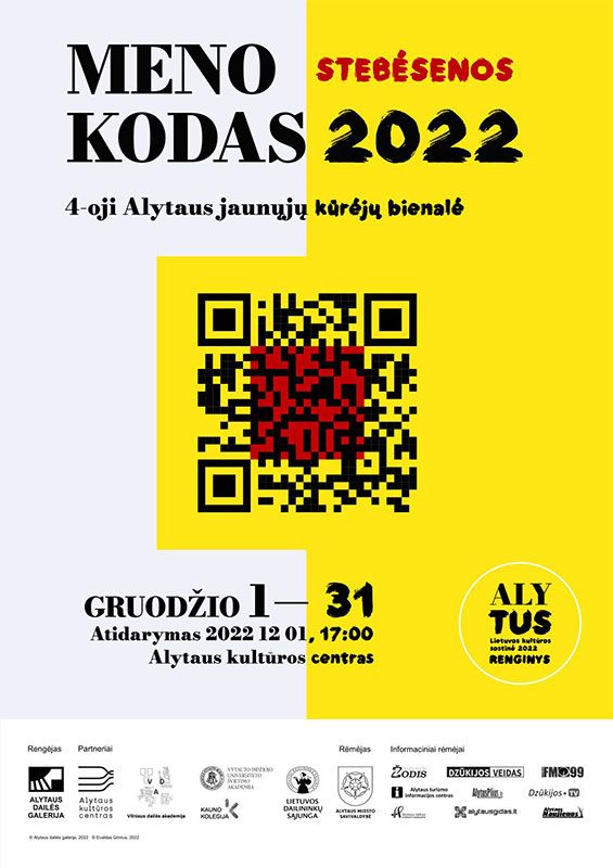 MENO KODAS 2022. STEBĖSENOS – bienalės informacija ir dokumentai