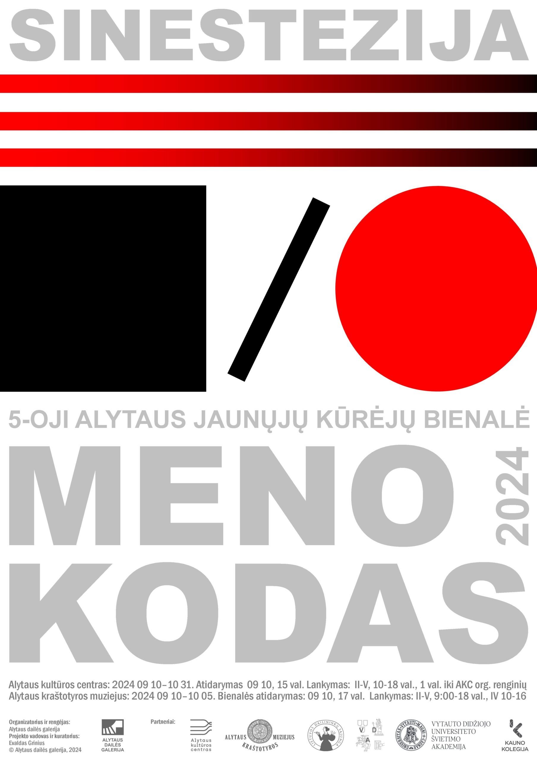 5-OJI ALYTAUS JAUNŲJŲ KŪRĖJŲ BIENALĖ MENO KODAS 2024. SINESTEZIJA